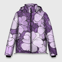 Куртка зимняя мужская Цветы, цвет: 3D-черный