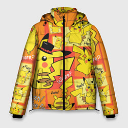 Куртка зимняя мужская Pikachu, цвет: 3D-красный