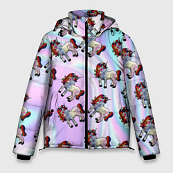 Куртка зимняя мужская Единорог, цвет: 3D-черный
