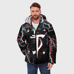 Куртка зимняя мужская DOOM ETERNAL GLITCH, цвет: 3D-черный — фото 2