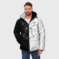 Куртка зимняя мужская ПИКАЧУ, цвет: 3D-черный — фото 2