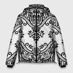 Куртка зимняя мужская Кружева, цвет: 3D-черный