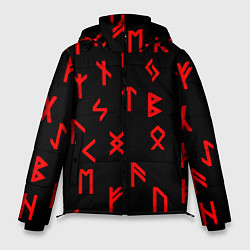 Куртка зимняя мужская КРАСНЫЕ РУНЫ, цвет: 3D-черный