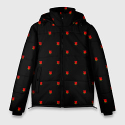 Куртка зимняя мужская РОЗЫ, цвет: 3D-красный