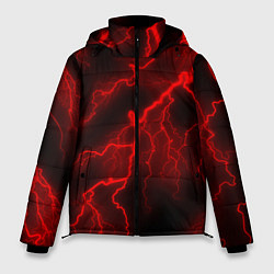 Куртка зимняя мужская МОЛНИЯ RED NEON, цвет: 3D-черный
