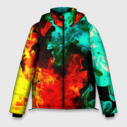 Куртка зимняя мужская БИТВА ОГНЕЙ, цвет: 3D-черный