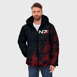 Куртка зимняя мужская MASS EFFECT N7, цвет: 3D-красный — фото 2