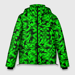 Куртка зимняя мужская КАМУФЛЯЖ GREEN, цвет: 3D-черный