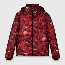 Куртка зимняя мужская Красный череп, цвет: 3D-черный
