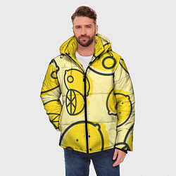Куртка зимняя мужская Лимончики, цвет: 3D-черный — фото 2