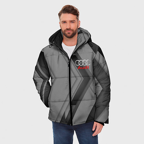 Мужская зимняя куртка AUDI / 3D-Красный – фото 3