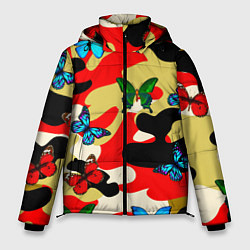 Мужская зимняя куртка Камуфляжные бабочки
