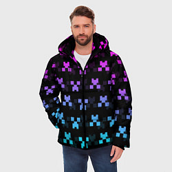 Куртка зимняя мужская MINECRAFT CREEPER NEON, цвет: 3D-светло-серый — фото 2