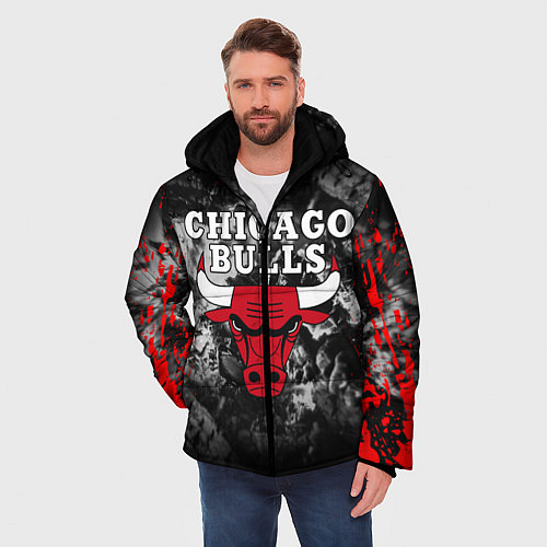 Мужская зимняя куртка CHICAGO BULLS / 3D-Красный – фото 3