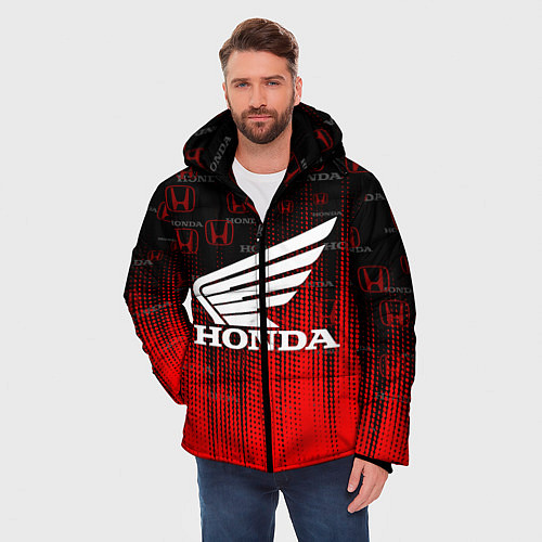 Мужская зимняя куртка HONDA / 3D-Красный – фото 3
