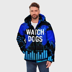 Куртка зимняя мужская Watch Dogs, цвет: 3D-черный — фото 2