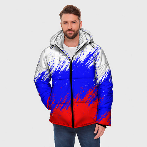 Мужская зимняя куртка Россия / 3D-Красный – фото 3