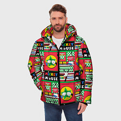 Куртка зимняя мужская Микки Маус, цвет: 3D-черный — фото 2