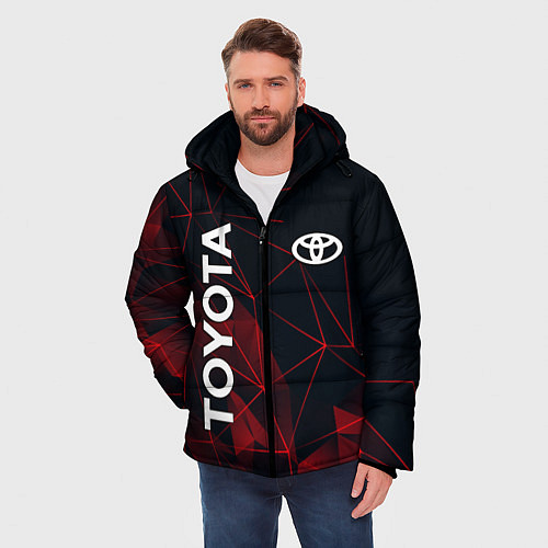 Мужская зимняя куртка TOYOTA / 3D-Красный – фото 3