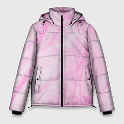 Мужская зимняя куртка Розовые разводы краска зефир