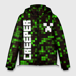 Куртка зимняя мужская MINECRAFT CREEPER, цвет: 3D-черный
