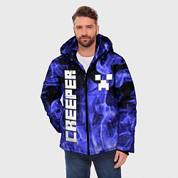 Куртка зимняя мужская MINECRAFT CREEPER, цвет: 3D-светло-серый — фото 2