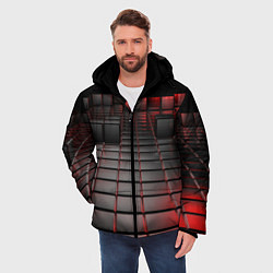 Куртка зимняя мужская КАРБОНОВЫЕ ПЛИТЫ, цвет: 3D-черный — фото 2