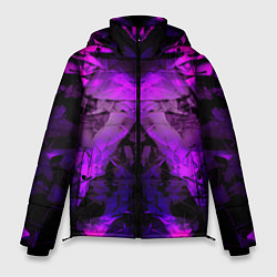 Куртка зимняя мужская Абстракция,пришелиц,космос,100, цвет: 3D-черный
