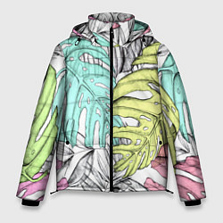 Куртка зимняя мужская ТЕКСТУРА ТРОПИКИ, цвет: 3D-светло-серый
