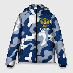 Куртка зимняя мужская RUSSIA РОССИЯ, цвет: 3D-черный