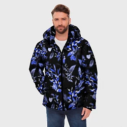 Куртка зимняя мужская Ночные цветы, цвет: 3D-черный — фото 2
