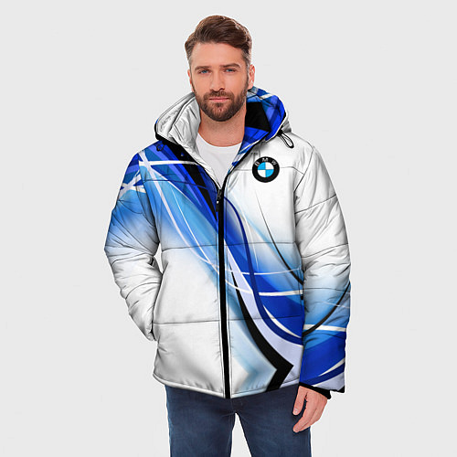 Мужская зимняя куртка BMW / 3D-Светло-серый – фото 3