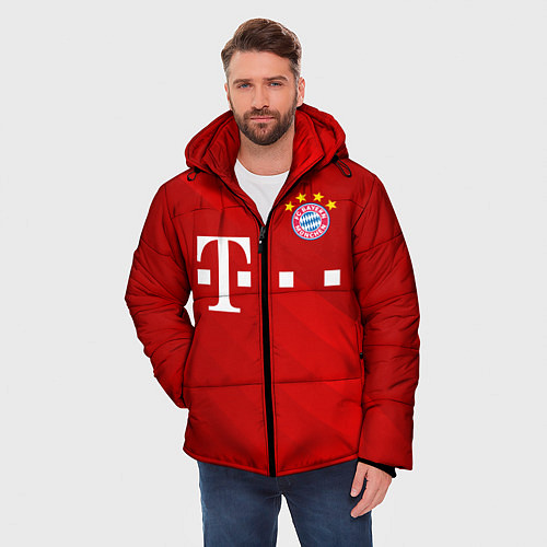 Мужская зимняя куртка FC Bayern Munchen / 3D-Светло-серый – фото 3