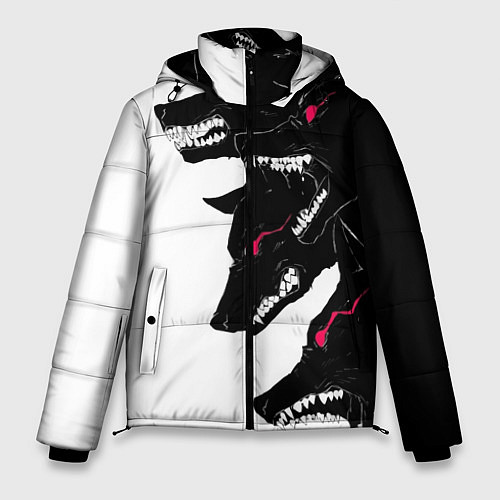 Мужская зимняя куртка Волки / 3D-Светло-серый – фото 1