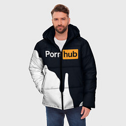 Куртка зимняя мужская Pornhub, цвет: 3D-светло-серый — фото 2