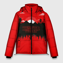 Куртка зимняя мужская Очень странные дела, цвет: 3D-красный