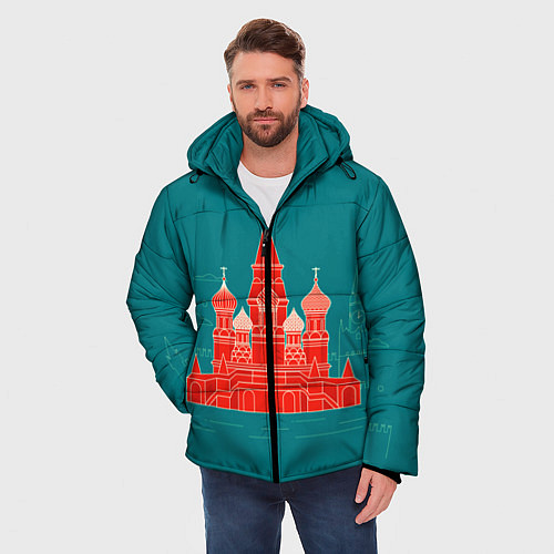 Мужская зимняя куртка Москва / 3D-Красный – фото 3