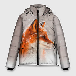 Куртка зимняя мужская Лиса и снег, цвет: 3D-светло-серый