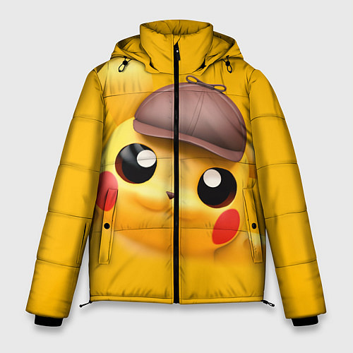 Мужская зимняя куртка Pikachu Pika Pika / 3D-Светло-серый – фото 1