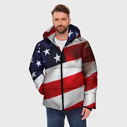 Куртка зимняя мужская США USA, цвет: 3D-черный — фото 2