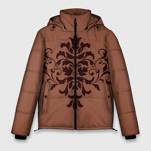 Мужская зимняя куртка Симметричный узор / 3D-Светло-серый – фото 1