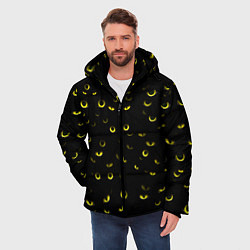 Куртка зимняя мужская Ночные взгляды, цвет: 3D-черный — фото 2