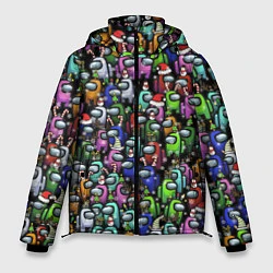 Куртка зимняя мужская Among Us С Новым Годом!, цвет: 3D-черный