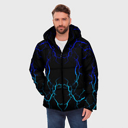 Куртка зимняя мужская МОЛНИЯ, цвет: 3D-черный — фото 2