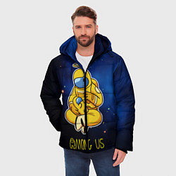 Куртка зимняя мужская Among Us Space, цвет: 3D-черный — фото 2