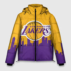 Куртка зимняя мужская LOS ANGELES LAKERS, цвет: 3D-черный