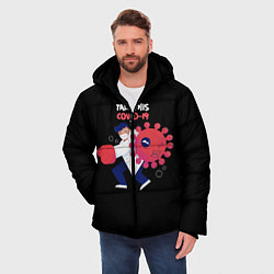 Куртка зимняя мужская Борьба с вирусом, цвет: 3D-черный — фото 2