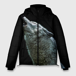 Куртка зимняя мужская Воющий волк, цвет: 3D-красный