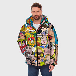Куртка зимняя мужская Pop Art, цвет: 3D-красный — фото 2