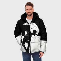 Куртка зимняя мужская Сноубордисты, цвет: 3D-черный — фото 2